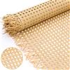 Vehipa Rotolo in Rattan Plastica 50x120 cm - Rivestimento Fai da Te con Stile Paglia di Vienna (per Sedie, Letti, Armadi e Sottobicchieri)