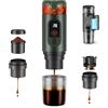 GJCrafts Macchina Caffe Portatile, Caffettiera Portatile 2-in-1 con batteria Staccabile 7650 mAh, 20 Bar, Autoriscaldante,USB-C, con Caffè Macinato e Capsule