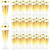 QinOustore 100 Bicchieri Flute in Plastica Riutilizzabili 160 ml - Calici da Champagne Trasparenti per Birra, Vino, Cocktail, Feste, Compleanni, Matrimoni, Natale