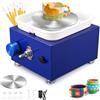 Couleeur Mini Ruota di Ceramica Elettrica 2000RPM Macchina Ceramica con Vasca in ABS Rimovibile e Giradischi da 6,5/10 cm Tornio per Ceramica per Formare Argilla Macchina Kit