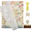 PLIGREAT 20 fogli di carta per decoupage, per mobili, vintage, carta di riso con motivo floreale, vintage, per decoupage, fai da te, 50 x 70 cm