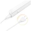 Qsmile Lampada da incasso con interruttore on-off, confezione da 1, 60 cm, 4000 K, luce bianca neutra, striscia LED collegabile con spina, collegamento fino a 6 LED per cucina, armadio, illuminazione per