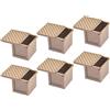 TAIYANYU 6 x teglia quadrata con coperchio stampo per pane tostato padella per pane pullman pagnotta padella con coperchio antiaderente mini cubo d'acqua toast box