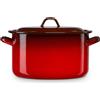 Briebe Casseruola a induzione Briebe Ignea con coperchio in acciaio smaltato 34 cm, 18,5 l, rosso vintage