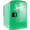Koolatron Coca Cola Sprite Portable 6 Can Thermoelectric Mini Fridge Cooler/Warmer, 4 L/4.2 Quarts Capacity, 12V DC/110V AC Plugs Included Great for Home, Car, Skincare, Cosmetics, Medication, ETL Listed