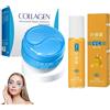 Pluvyze 60Pcs Patch Occhiaie e Borse Pach Occhi Per Borse E Occhiaie Eye Patch Occh-i Coreani Idrata, riduce le rughe e le occhiaie con 1 Siero Occh-i Luteina