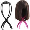 EQLEF Supporto per Parrucca, 2 Pz Portable Parrucca Supporto per Corto Medio Lungo Parrucche Pieghevole Parrucca Appendino Stoccaggio Parrucca Testa Stand Asciugatura Rapida Parrucche Stand(16.5x35cm)