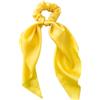 ZGLUZP Elastico per capelli giallo con fiocco in raso per coda di cavallo, sciarpa per capelli, fascia elastica per capelli, elastici per capelli e cravatte accessori per capelli, accessori per acconciature