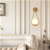zhxinashu Applique da Parete a Goccia con Sfera in Vetro 5W per Soggiorno | Applique da Parete Oro, Lampadina G9 Singola Inclusa, Luce Calda Morbida, Applique Industriale per Camera da Letto e Ingresso