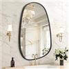 HLFMVWE Specchio Irregulare per Parete, Specchi Neri Decorativi 36x67 cm Specchi Asimmetrici con Cornice in Lega di Alluminio per Bagno, Camera da Letto, Soggiorno, Anticamera, Ingresso