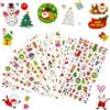 NOCHME Adesivi Natalizie 10 Fogli Oltre 500 Stickers Natale In Pvc Con Bordi Dorati, Adesivi Stikers Natalizi Per Bambini Ragazzi Ragazze Scrapbooking Creazione Di Biglietti Unghie