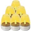GOMETY 6 candele a LED a energia solare, per esterni, impermeabili, tremolanti, per esterni, resistenti alle intemperie, giardino, terrazza, balcone, decorazione solare per esterni