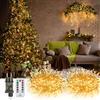 GuKKK 5M 300LED Stringa Luci, Luci Natale Lucine Decorative IP65 Impermeabile Catena Luminosa con Telecomando, 8 Modalità,Timer e Dimmer, per Natale Interni e Esterni, Feste, Matrimonio (2 PC)