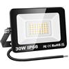 RIGIDON Luce di inondazione a LED da 30 W, per esterni, 3000 lm, super luminosa, luce diurna bianca calda, impermeabile IP66, luci di sicurezza per giardino, garage, cortile, campo sportivo, patio