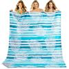 KUOGAS Telo Mare xxl 200x145 cm, Asciugamano Grande In Microfibra Ad Asciugatura Rapida, Telo Bagno Senza Sabbia, Coperta Da Spiaggia Donna (Foglia azzurro cielo)