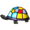 NUODITOS Lampada Tiffany Tartaruga Luce notturna Tartaruga in vetro colorato Piccola lampada da tavolo per comodino Soggiorno Decorazione camera bambini Lampada da scrivania