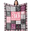 Yesbird 30 Anni Compleanno Donna, Regalo 30 Anni Donna, Idee Regalo 30, Regalo di Compleanno Migliore Amica/Mamma/Figlia/Sorella/Ragazza/Moglie Coperta 130X150CM