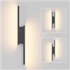Klighten Applique da Interno LED, 24W 1700LM Lampada da Parete Decorative Mordern, Luci da Parete per Scala, Soggiorno, Corridoio, Lunghezza regolabile: 40~60 cm, Bianco Caldo 3000K, Antracite