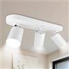 GY Faretto LED da Soffitto Bianco 3 Luci - Lampada da Soffitto Lineare Moderna Orientabile a 360° - Spot GU10 Senza Lampadine - Illuminazione Interni per Cucina, Corridoio, Soggiorno