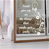 Finest Folia Adesivo a specchio, bianco, per specchio, per bagno, camera da letto, finestre, decorazione fai da te, K163 (09 Never give up)