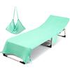 Morbuy Telo de Mare Microfibra, Fodera per Sedia da Spiaggia con Tasche Laterali, Tinta unita Asciugamano per Lettino Spiaggia Fodera per Chaise Longue per Giardino (verde acqua)