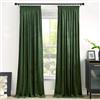 PONY DANCE Tende Velluto per Camera da Letto con Fettuccia Tende Termiche Isolanti per Soggiorno Curtains Oscuranti per Interni 2 Pezzi L 132 x A 220 cm, Matcha Verde
