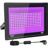 Tkdaksy 150W Faretto UV LED, IP66 Impermeabile Luce Nera UV, 395-400nm LED Luce Nera, Lampada uv Con Interruttore per Halloween, Pittura Del Corpo, Poster Fluorescente, Bar, Acquario, Festa Al Neon