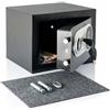 InnovaGoods - Cassaforte Elettronica in Acciaio Rinforzato, Doppio Sistema di Sicurezza, Combinazione Digitale 4 Cifre, Portatile e Multiuso, Nero, Lega di Acciaio