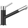 BLANCO KANO - Rubinetto da cucina monocomando bicolore - Girevole a 360°- Cromato/Grigio - 525028
