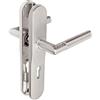 TESA maniglia elettronica Code Handle con tastiera digitale per porte interne, placca lunga con foro chiave 72 mm, sinistra, cromo opaco