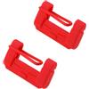 Msagkah 2Pcs Custodie in Silicone per la Fibbia della Cintura di Sicurezza dell'auto, 2Pcs Copertura Protettiva per la Clip di Sicurezza dell'auto di Dimensioni Standard (Rosso)