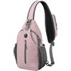 Waterfly Zaino Monospalla Sling Bag: Sportivo Borsello Monospalla Zaini Petto per Trekking Viaggio Lavoro Scuola Borsa Tracolla Monospalla Marsupio Uomo Donna(Rosa)