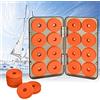ANTHYTA 16 Pezzi Bobine da Pesca in Schiuma Porta Terminali Pesca Schiuma di Stoccaggio della Lenza 43 * 13 MM con Scatola in Plastica Bobine Avvolgilenza Schiuma Rotondi Per Lenza Linea da Pesca