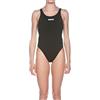 arena Solid Swim Tech High Costume Intero Donna, Costume da Bagno Sportivo in Tessuto MaxLife con Massima Resistenza al Cloro e Protezione UV UPF 50+