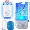 URBZUE Trappola per Mosche, Antizanzare Volanti Plug-in, Trappole per Mosche da Interni, Lampada Antizanzare UV con Adesivo, Trappola per Zanzare, Mosche della Frutta (2 Dispositivi + 12 Ricariche)
