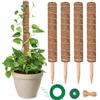 Garden Sage Bastone per Piante Rampicanti, GardenSage 4 Pieces of 40 cm Palo Muschiato Monstera di Cocco per Sostegno Piante da Interno e da Esterno che Crescono Verso L'alto