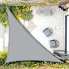 AXT SHADE Vela Ombreggiante Impermeabile Triangolo Rettangolo 2,5x2,5x3,5m Tenda a Vela Parasole e Protezione Raggi UV per Esterno Terrazza Giardino-Grigio Chiaro