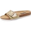 QUEEN HELENA Ciabatte a Fascia Estive Basse Casual Donna X32-200 (Argento, Sistema Taglie Calzature EU, Adulto, Donna, Numero, Media, 39)