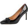 QUEEN HELENA Décolleté con Tacco a Spillo Scarpe Lucide Eleganti Donna ZM9617 (Nero, Sistema Taglie Calzature EU, Adulto, Donna, Numero, Media, 37)