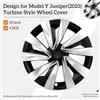 MOTENIO 4PCS Copriruota per Tesla Model Y Juniper 2025-2026 19 pollici Copriruota di ricambio per auto Coprimozzo per automobile Cerchio completo Accessori per auto