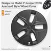 MOTENIO Set di 4 Copricerchi per Tesla Model Y Juniper 2025-2026, 19 Pollici, Stile Arachnid, Coprimozzo per Auto, Copertura Completa del Cerchione