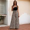 Chatinction Pantaloni Palazzo Donna Vita Alta Elastici | A Gamba Larga Con Coulisse E Tasche | Tessuto Rayon E Poliestere