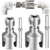 NONE Utensile da taglio per filettatura per tubi Utensile per filettatura per tubi interni ed esterni integrato Kit per infilare tubi in PVC compatibile con trapano elettrico