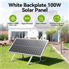 Rvpozwer Pannello Solare Rigido RVPOZWER 12.8V 100W, 18 Celle Solari Tipo N, Silicio Monocristallino, Impermeabile, per Campeggio/Casa/Camper
