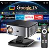 HORLAT Proiettore HORLAT T09MAX Google TV Full HD 1080P Android Beamer 2000 ANSI Lumen WiFi 6 Supporto 3D 4K Proiettore Smart per Home Theater