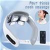 NONE Massaggiatore Cervicale Shiatsu con Calore, 4 Testine, Massaggiatore Elettrico per il Collo, Sollievo dal Dolore, Massaggio Profondo, 20 Velocità, 6 Modalità