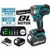 NONE Avvitatore a impulsi elettrico brushless da 1200 N.m, 1/2 pollice, senza fili, per riparazione auto, utensile elettrico fai-da-te, compatibile con batteria Makita 18V