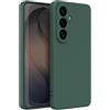Captor Cover Samsung S26 Custodia Colorata in Silicone Liquido, Antiurto, Flessibile, Bordo Rialzato per Schermo e Fotocamera Con Microfibra Interna per Cover S26 Samsung (Verde Scuro)