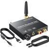 PROZOR Convertitore DAC da 192kHz con Ricevitore Bluetooth 5.0 Volume Regolabile Adattatore Audio Digitale Coaxial Toslink ad Analogico Stereo L/R RCA 3.5mm, per TV Vecchie, Amplificatori, Sistemi