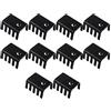 HALJIA 10 pz dissipatore di calore 20 x 15 x 10 mm in lega di alluminio nero dissipatore di calore per to-220 transistor